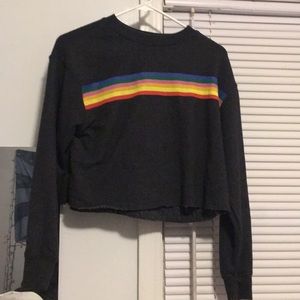 Rainbow Striped Crop Top